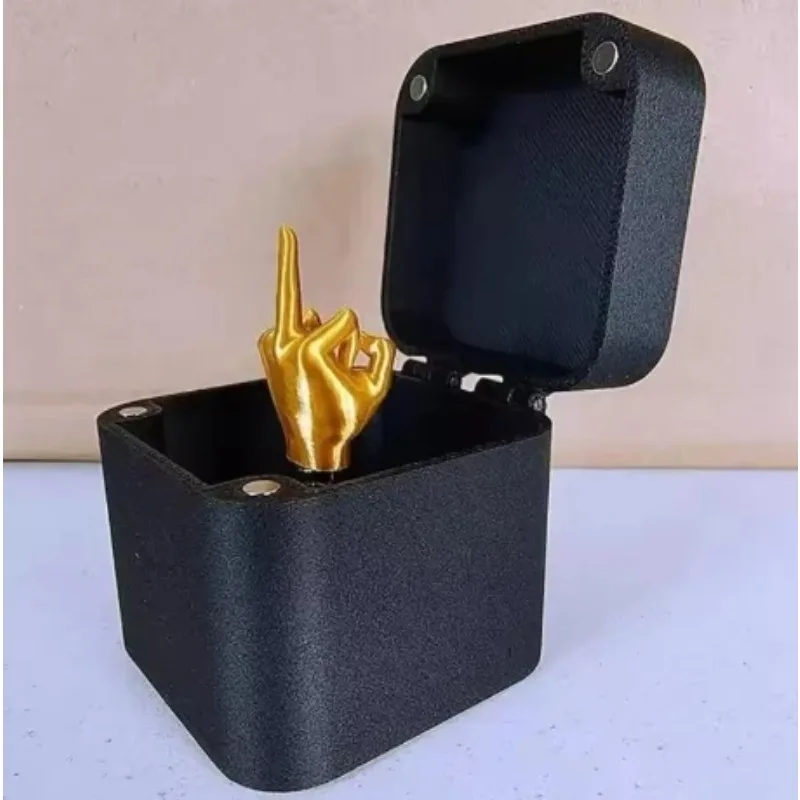 Funny Middle Finger in Box & Spider box - Novelty Desk Decor Gag Gift for Halloween/Christmas/Birthday, Stress-Relief Office Toy 4
