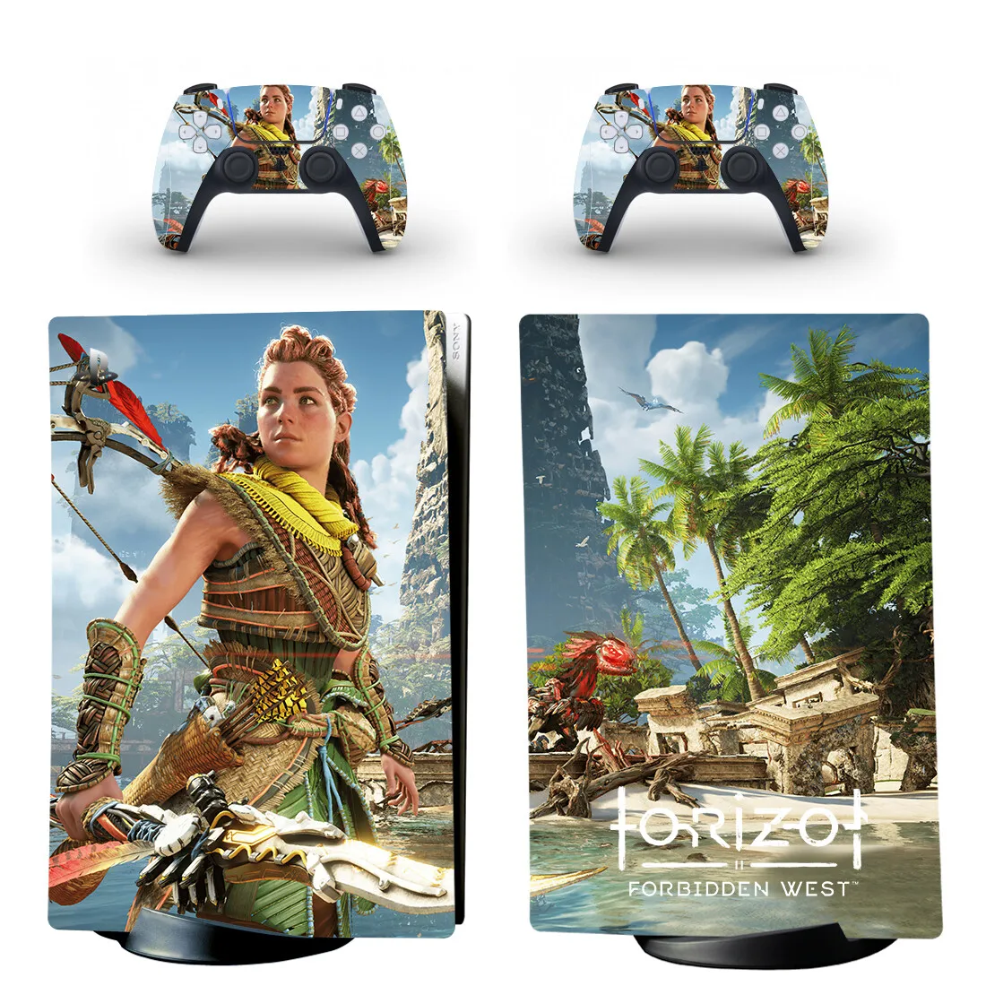 Horizon Undeal West Ps5 Digital Skin Sticker Decalcomania Cover Per Console E 2 Controller Pelli In Vinile