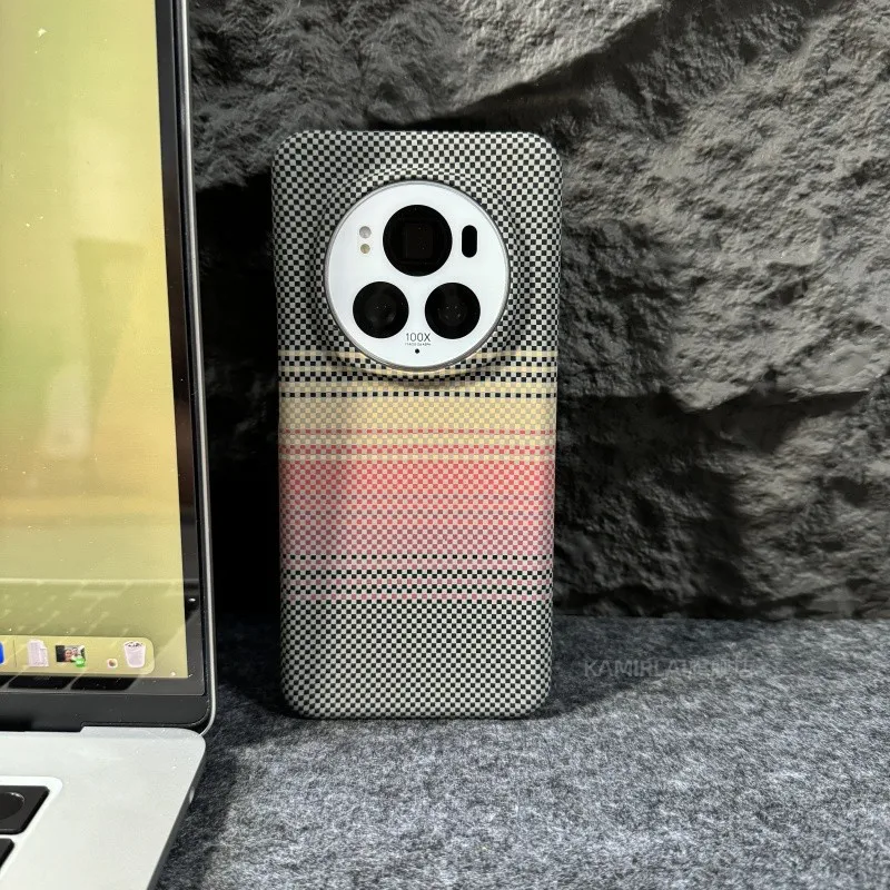 Ultra Thin Matte Carbon Fibre Stripe Sunset Series Shockproof Phone Case