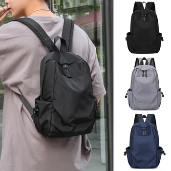 Zaino da uomo Borsa da scuola a tracolla nera piccola moda per uomo 2024 Zaini da viaggio sportivi impermeabili di design in tela