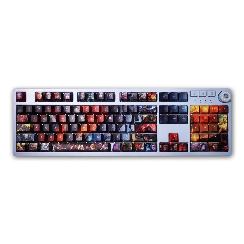 Wow Keycaps para Teclado Mecânico Pbt Dye Sublimation Gaming Keycap para Ansi 61 87 104 Chaves Layout mx Switch - Imagem 5