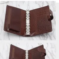 Карманный планировщик Yiwi из натуральной кожи, кожаный блокнот a8 A7 a6 a5 с кольцом, мини-органайзер для повестки дня, дневник, блокнот — изображение 4