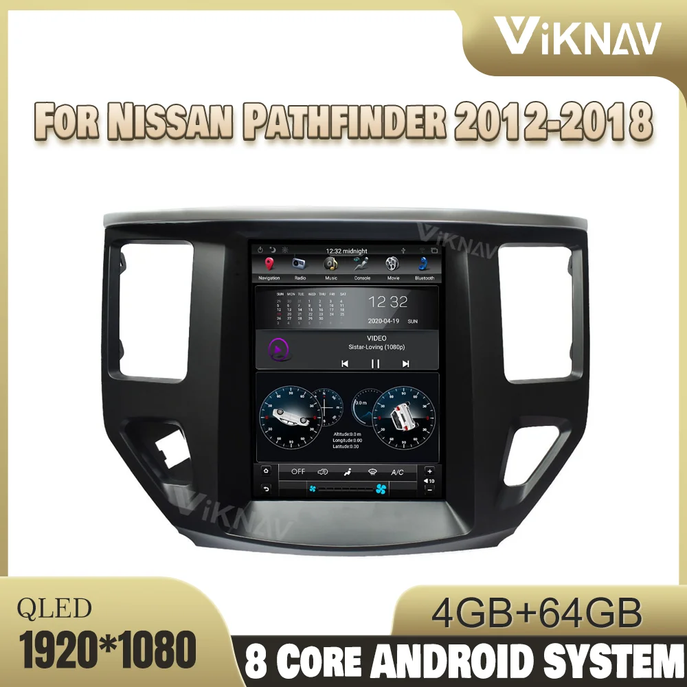 

64GB 8 Core Car Radio For Nissan Pathfinder 2012-2018 Android 1080P HD Navigation GPS Rear View DVD Multimedia Radio TV