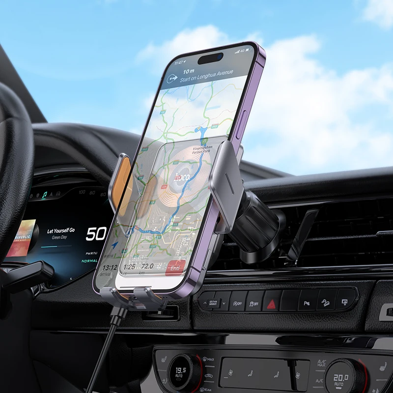 HOCO HW7 15W Smart Wireless Car Charger Mount