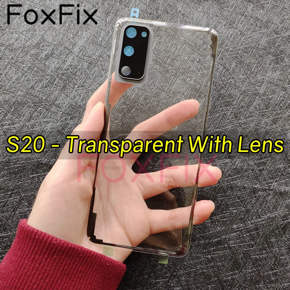 Premium Clear Glass Back Cover with Camera Lens Replacement - Enhanced Durability and Style