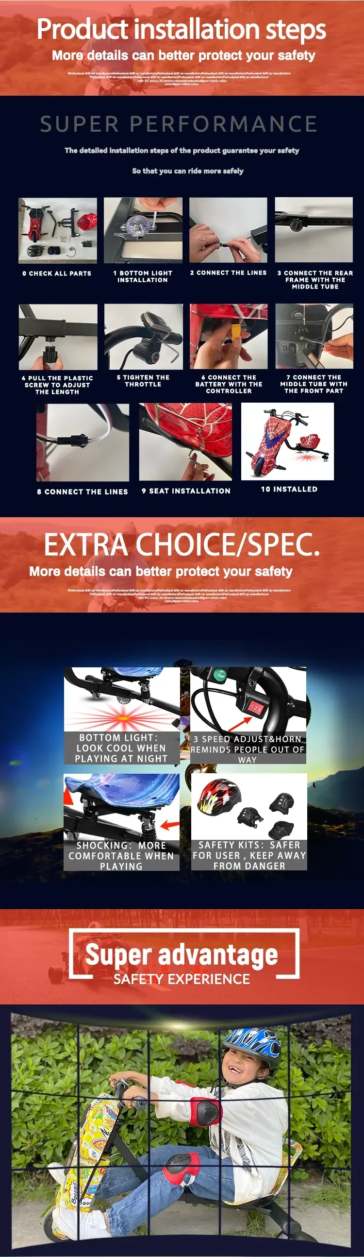 Electric Drift Scooter 3-Wheel Kids 360 Electric Drifting Scooter With Bluetooth Go Kart 15 Electric Drift Scooter 3-Wheel Kids 360 Electric Drifting Scooter With Bluetooth Go Kart