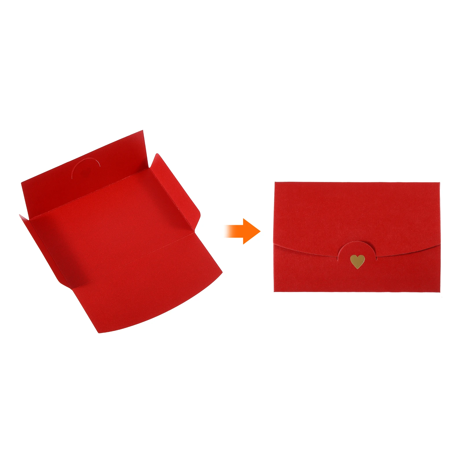 12Pcs 10.5x7cm Mini Envelope Small Gift Greeting Card Holder Retro Gold Heart Business Invitation Envelopes for Wedding Birthday