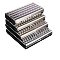 3 Sizes 84mm Length Cigarette Box Portable High Quality Wave Brass Metal Cigarette Case Mini Box Silver Golden Color 1