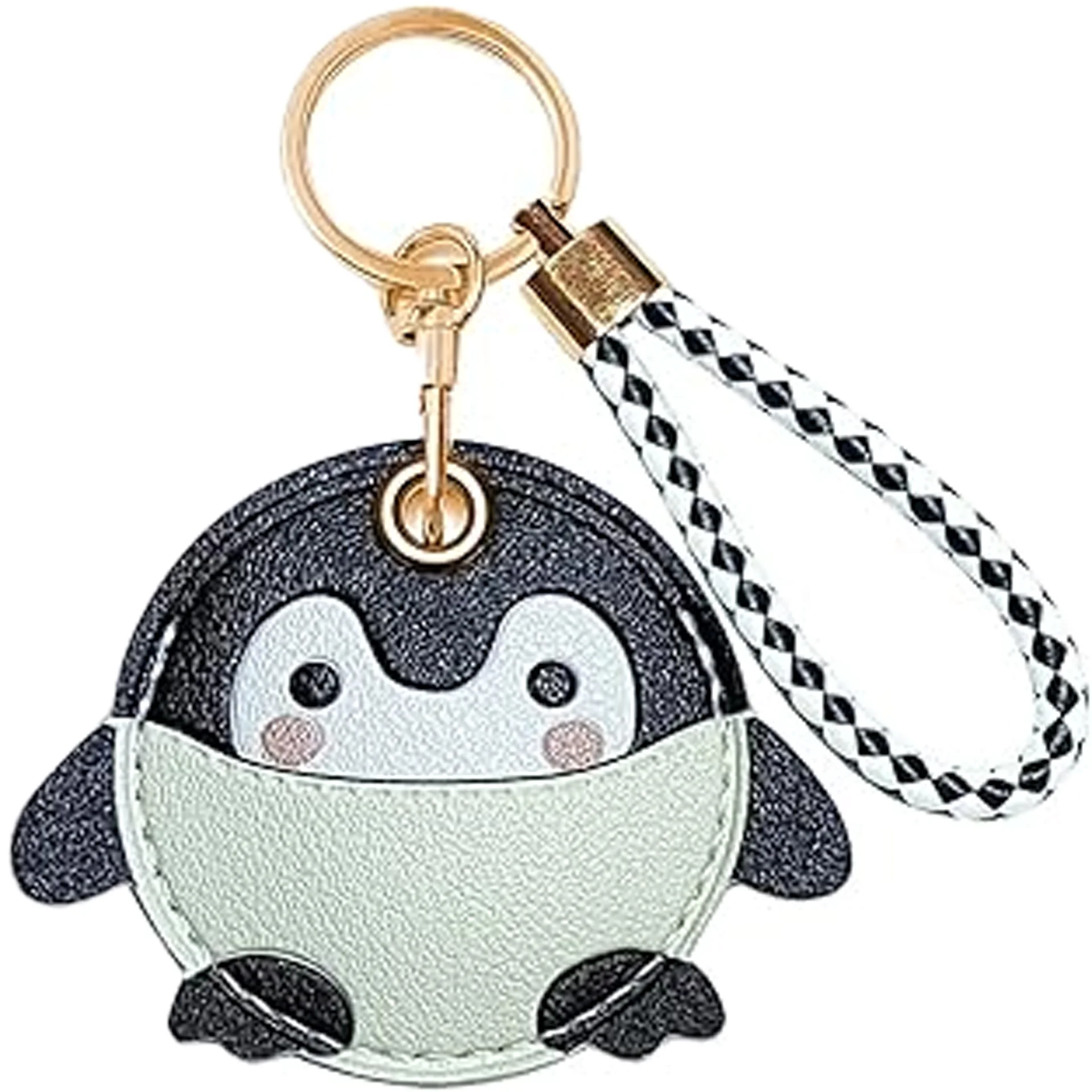 Premium Leather Keychain with Braided Rope - Protective Cover and Anti-Scratch Design
