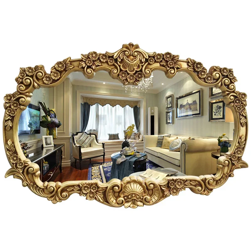 

Luxury European Mirror Bathroom Makeup Toilet Irregular Mirror Aesthetic Hairdressing Espelho Banheiro Home Improvement EB5BM