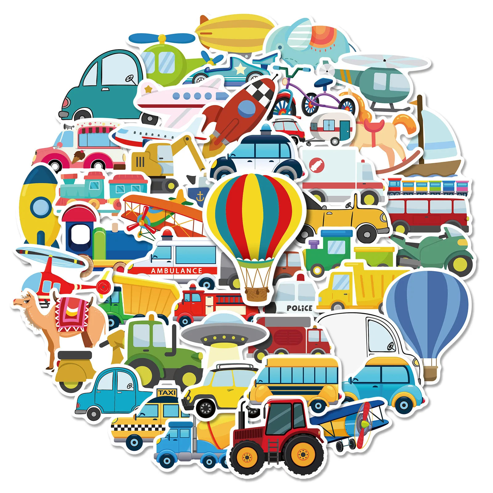 

50pcs/Pack Early Education Reward Birthday Present Stickers for Boys Stickers Scooter Helmet Waterproof Stickers