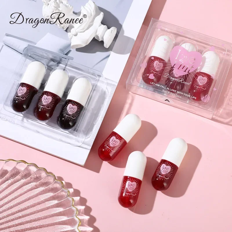 3pcs Mirror Water Lip Gloss Set Waterproof Long Lasting Moisturizing Lip Tint Non-Stick Cup Mini Capsule Liquid Lipstick Makeup lip gloss lip makeup lip tint