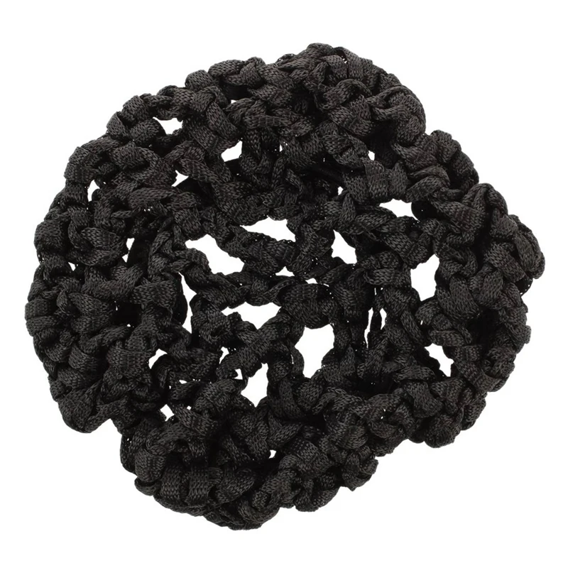 

Hotel Waitress Elastic Nylon Black Snood Net Ballet Bun Hair Covers Ornament 12 Pcs