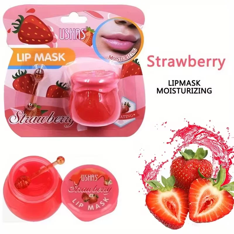 Hydrating Lip Mask With Aloe Strawberry Honey And Grape Balm Lip Mask Lip Line Exfoliating Moisturize Dead Skin Repair Lip Care 6