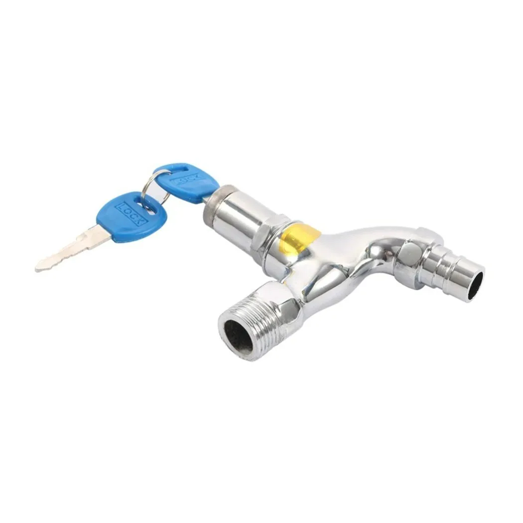 

1Pc Anti-Theft 1/2 "male Thread Alloy Sink Tap With Key Lock Metal Gasket Outdoor Garden Watering Faucet Lockable