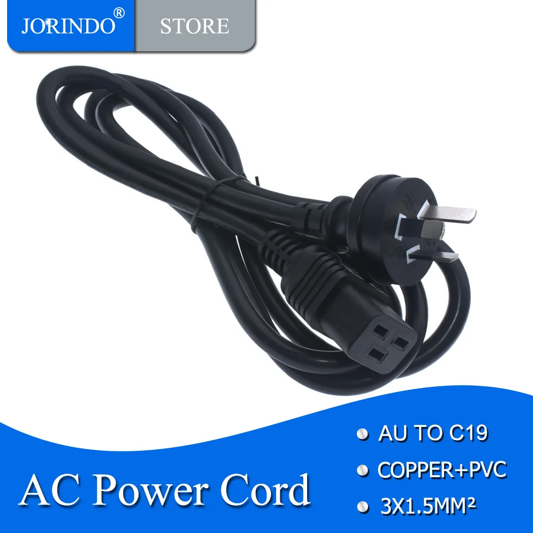 Jorinдо 1 м/3,2 фута AU К C19, Австралия 3-контактный штекер к IEC 320 C19 гнездовые отверстия гнездо кабель адаптера питания