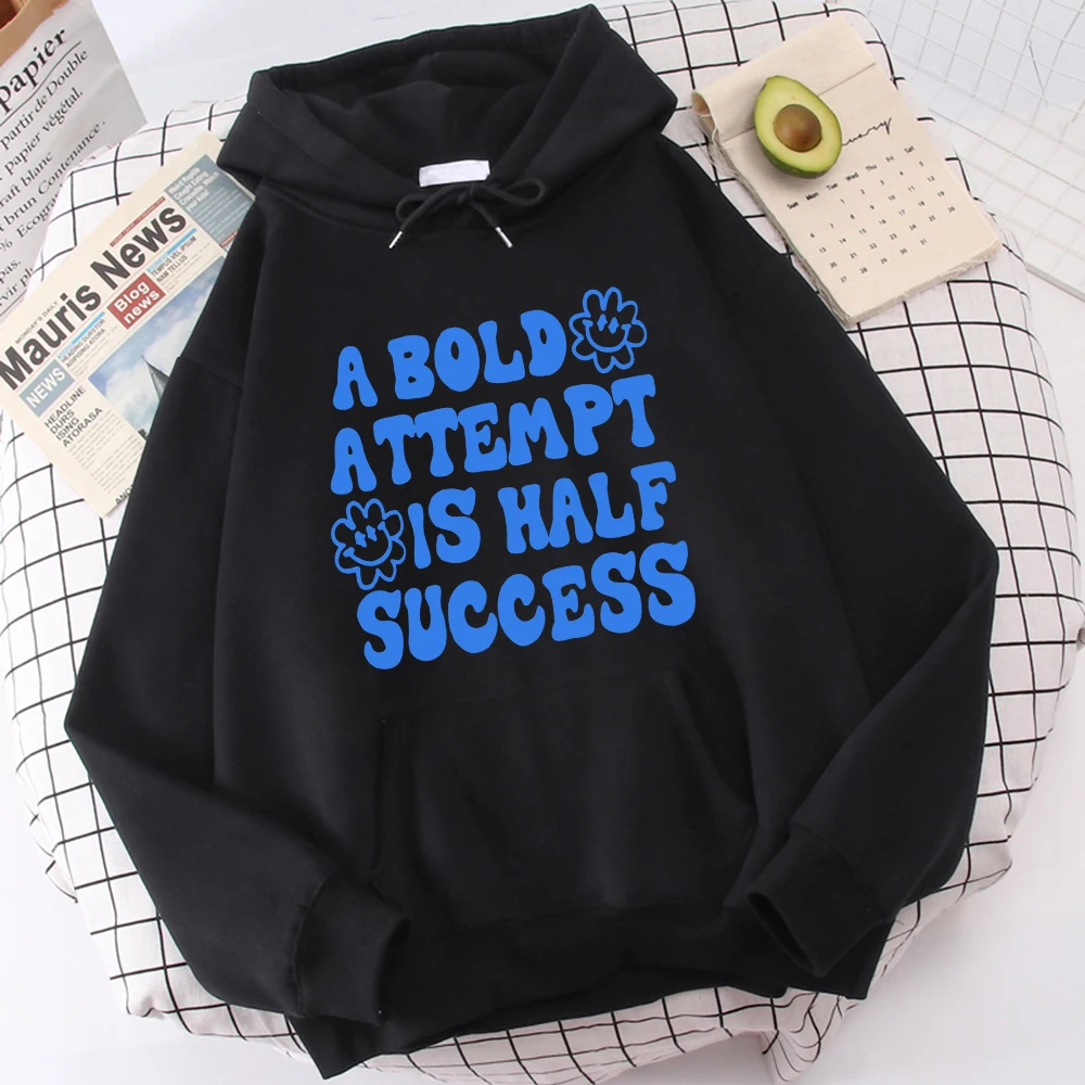 

A Bold Attempt Is Half Success Men'S Hoodies Comfortable All-Match Clothes Harajuku Fashion Hoodie Outdoor Designer Tops Mens