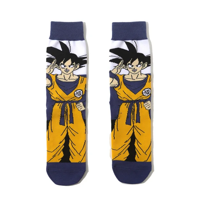 Dragon ball son goku anime meias dos homens dos desenhos animados hip hop  imprimir skate meias personalidade casual algodão meia longa respirável -  AliExpress