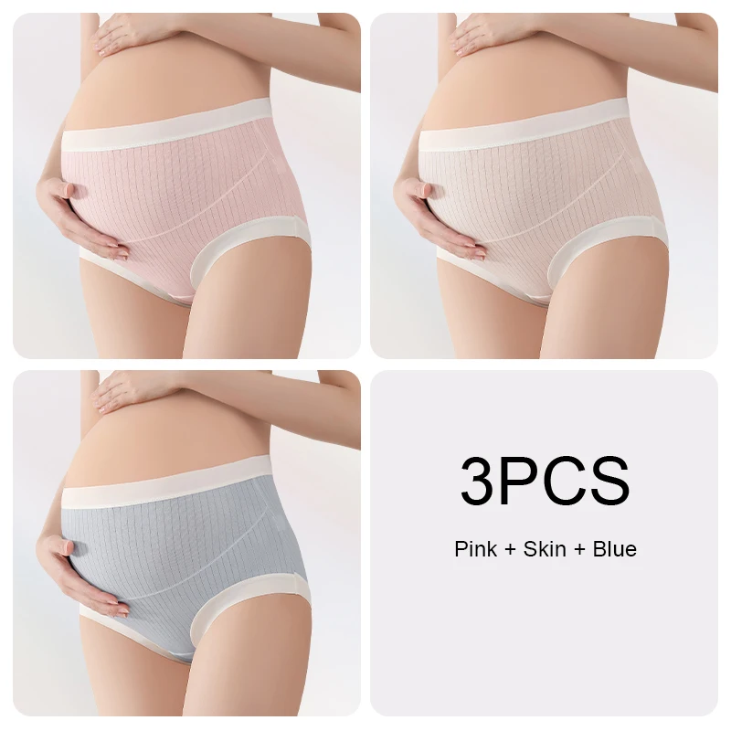 3PCS High Waist Breathable Comfort Briefs Soft Maternity Dresses for Pregnant Women Push Up Panties Pregnant Woman Clothes Pants