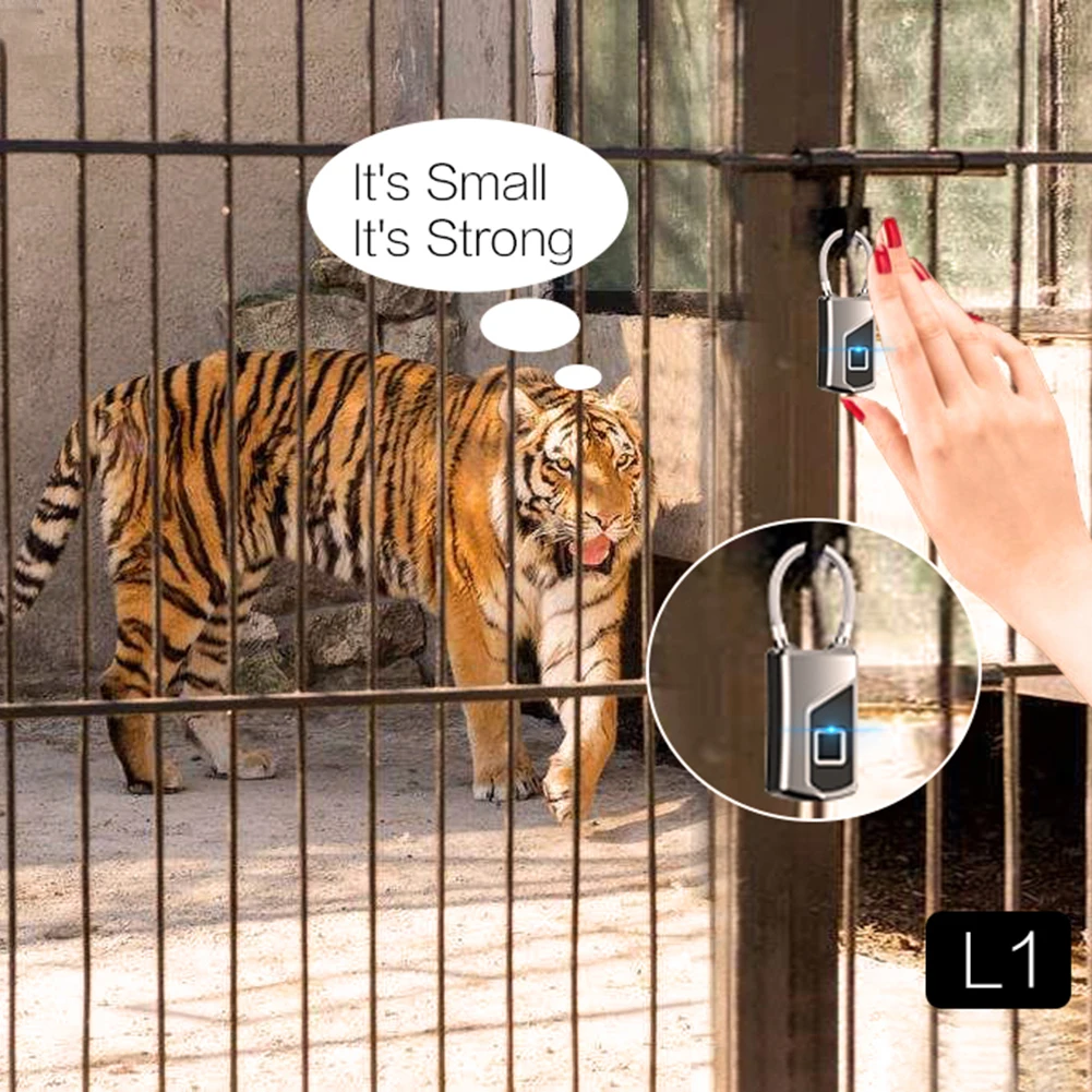 배낭 방수 스마트 지문 자물쇠, 키리스 자물쇠, USB 충전식 스마트 보안 사물함, 가정 기숙사 문짝 자물쇠