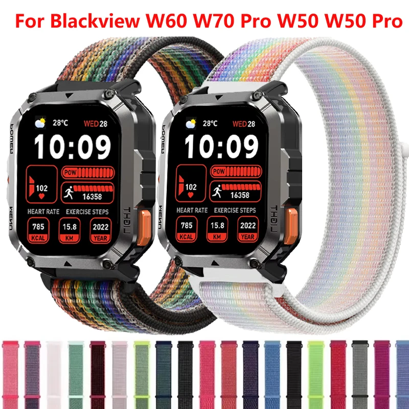 Universal Nylon Loop Strap for Smartwatches – 20mm/22mm Sport Bracelet