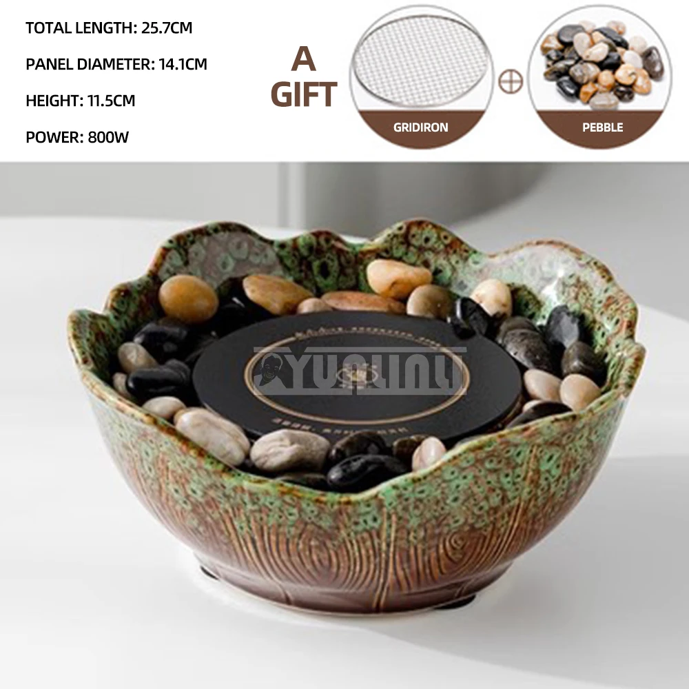 Electric Ceramic Stove Household Tea Cooker Electric Ceramic Furnace Imitation Of Ancient Old Rock Clay Electric Pottery Stove 4