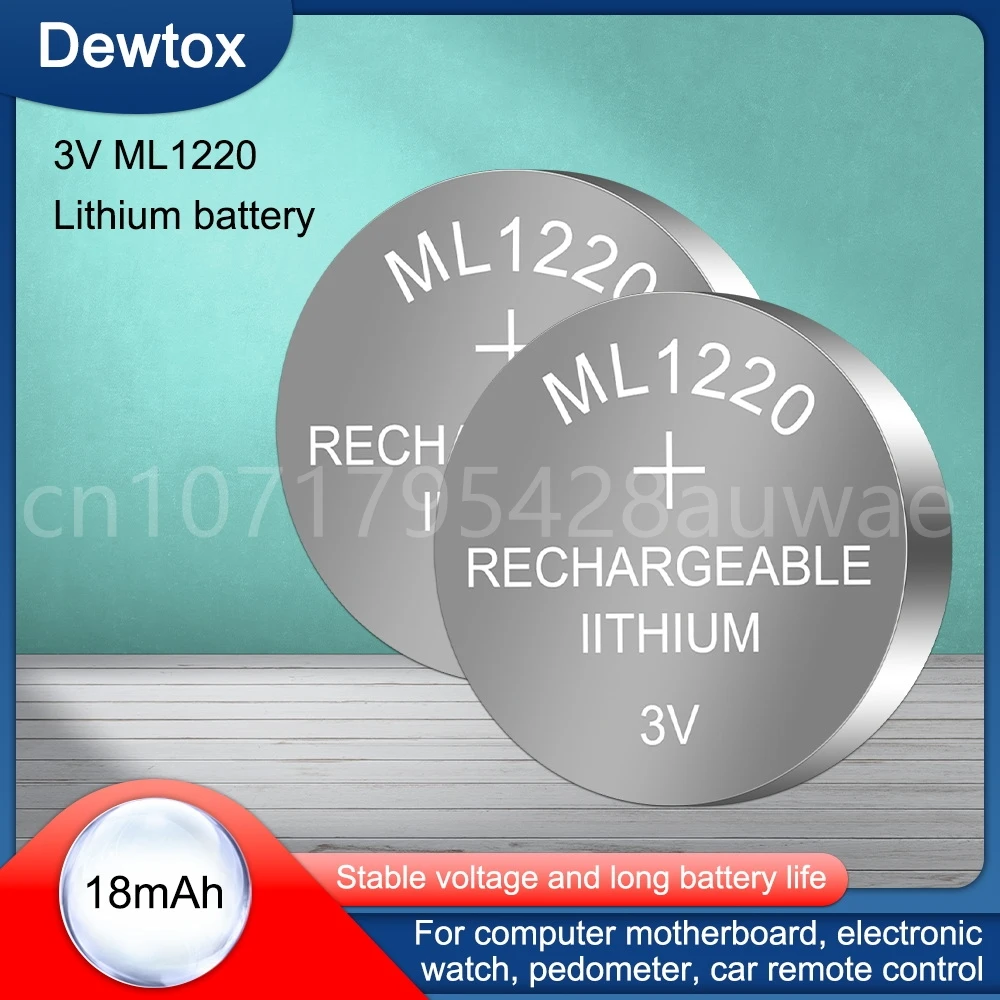 1-5 шт. оригинальный новый бренд Свежий ML1220 1220 3 в 18 мАч одна литиевая перезаряжаемая батарея для монет
