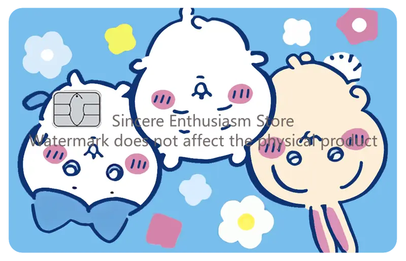 Cartoon Kawaii Chiikawas Credit Card Skin Stickers Cute Matte Sticker for VISA JCB Mastercard and Other IC Card Decorative - Image 6
