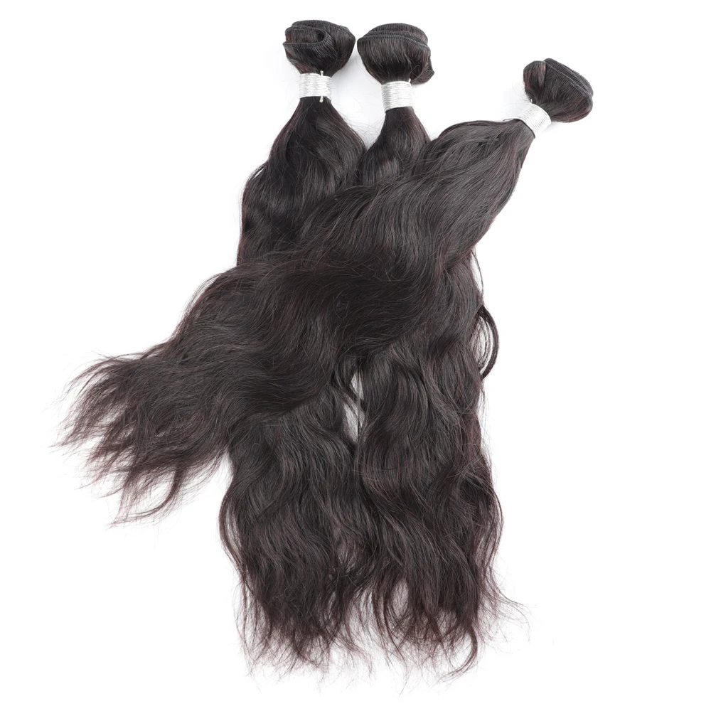 Indian Remy Hair Weaving 1/3/4 Bundles Deal Natural Color Human Hair Weaves Natural Wave Bundles 8-26 Inches