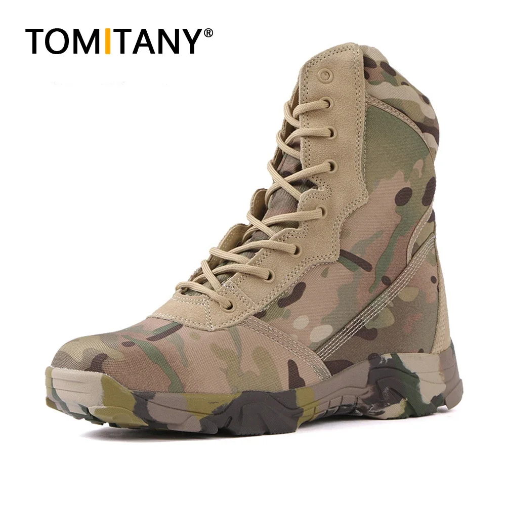 Tactical Military Combat Boots Men Genuine US Army Hunting Trekking Camping Mountaineering Winter Work Shoes Hiking Shoes hiking shoes combat boots