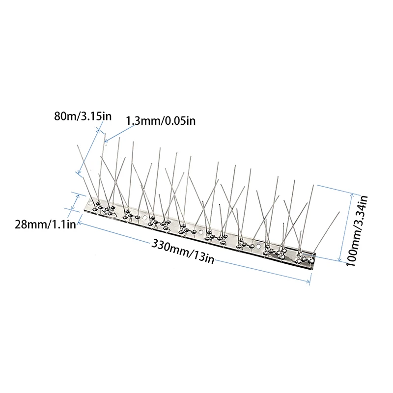 33 cm Steel Pigeon Spikes for Ledges
