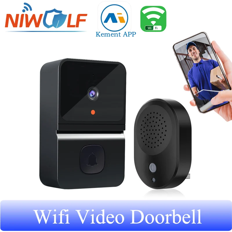 Wifi Video Doorbell Camera Night Vision Voice Intercom Or 433MHz Wireless Welcome Door Bell Smart Home Security Alarm