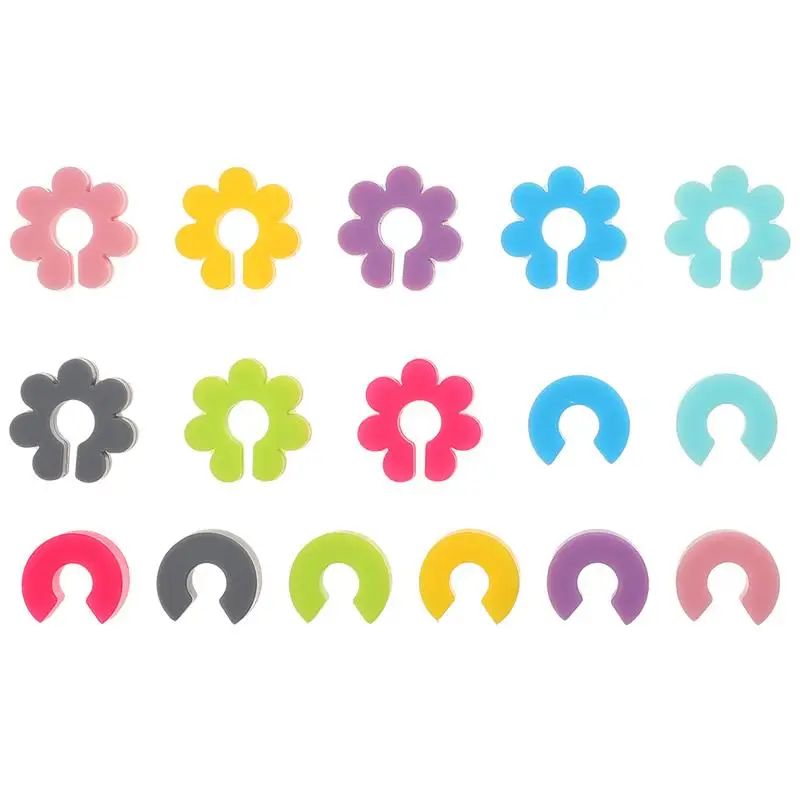 16pcs Wine Glass Charms Tags Flower Shaped Drink Markers Party Cocktails Drinking Cup Sign Suction Cup Identifier For Party
