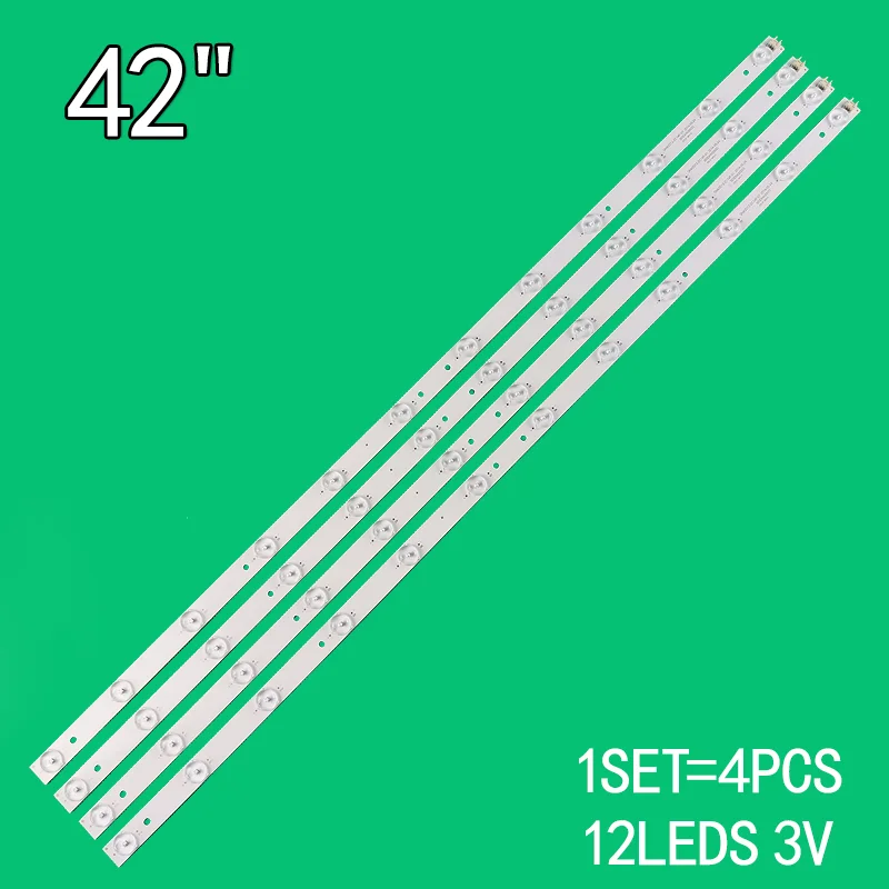 1set=4pcs 12LEDs 6v 825mm for 42-inch LCD TV DH42D12-ZC14F-01 303DH420033 LEDZD42A backlight strip