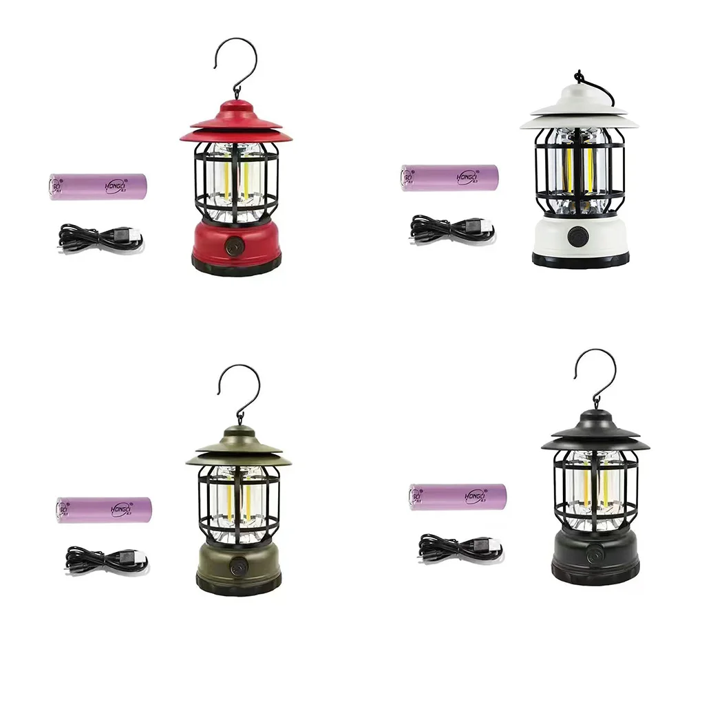 

Vintage Camping Hiking Lantern Portable Adjustable Tent Hanging Lamp Light