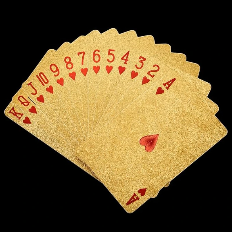 Black Gold Playing Cards Waterproof Poker Suit Magic Dmagic Package Board Game Gift Collection