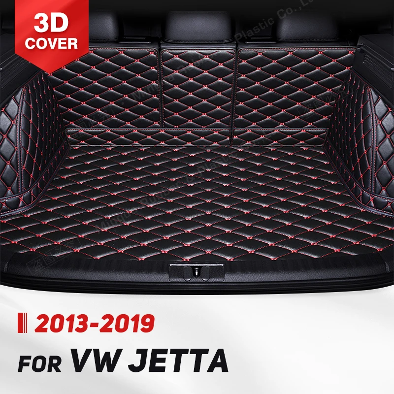 

Auto Full Coverage Trunk Mat For VOLKSWAGEN VW Jetta 2013-2019 18 17 16 15 14 Car Boot Cover Pad Interior Protector Accessories