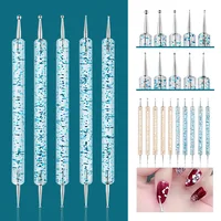 5pcs Professional Nail Art Brushes Kit Classic Acrylic Liner Dotting Drawing Pen With Plastic Handle For Manicure Design Tool 2