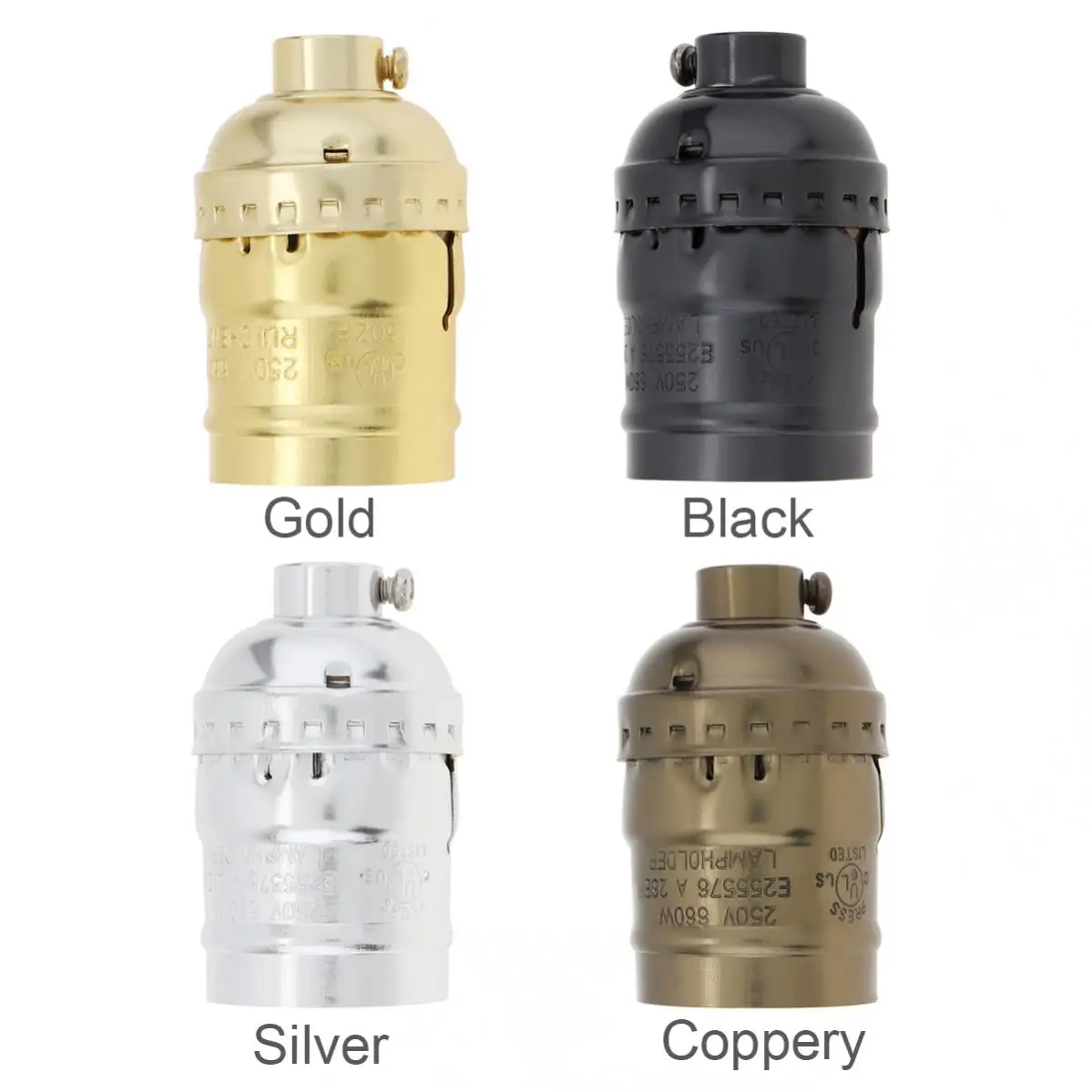 Vintage E27 Socket Led Lamp Base Holder E27 Cap 110 / 220V Aluminum Retro Decoration Fixture Light Base Pendant Lamp Holder lamp holder lamp bulb holder lamp base