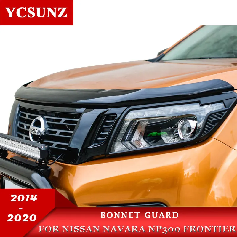 

ABS Bonnet Guard Bug Shields Hoop Scoop For Nissan Navara NP300 frontier 2014 2015 2016 2017 2018 2019 2020 car accessories