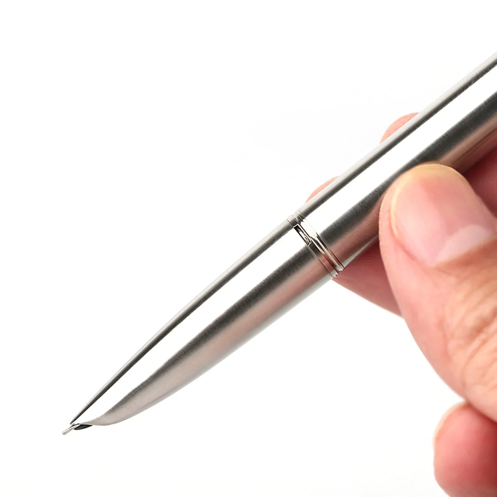 MOONMAN Ti200 Titanium Alloy Fountain Pen F 14K Gold 0.5mm nib with Converter Office Business Smooth Writing Ink Pen gift pens 4