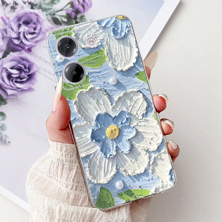 Luxury Fashion Painted Clear Silicone Phone Case - Slim Design