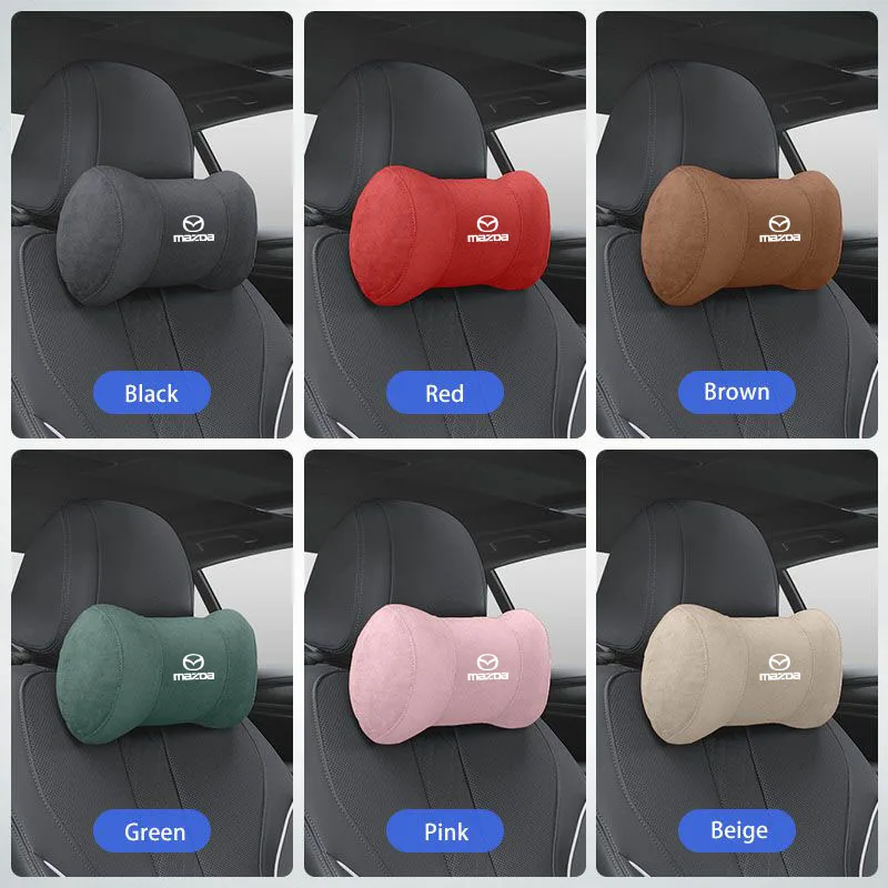 Cuscini Cervicali Auto Per Mazda - Set Di 2 Cuscini Morbidi E Traspiranti, Per Modelli 2, 3, 5, 6, CX-3, CX-5, Ecc.