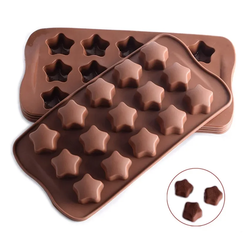 Food-Grade Silicone Chocolate Mold 18 Shapes 3D Candy Jelly Mold