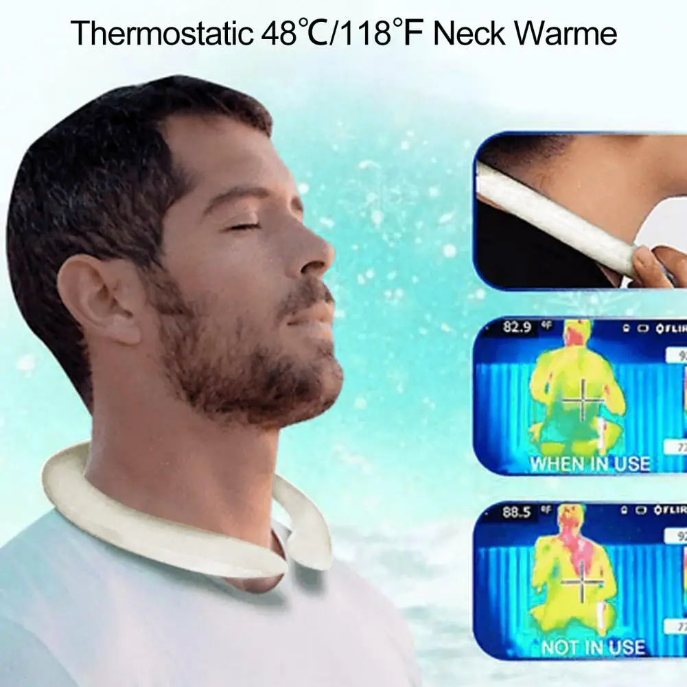 Collare riscaldato innovativo cerniera invisibile riutilizzabile collo caldo e costante 48 gradi Celsius per l'inverno