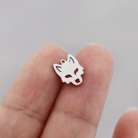 Breloques gothiques en forme de loup en acier inoxydable, 3 pièces, pendentif, bijoux de direction, bricolage fait à la main, boucles d'oreilles punk, colliers de la présidence, bracelets, matériaux 2