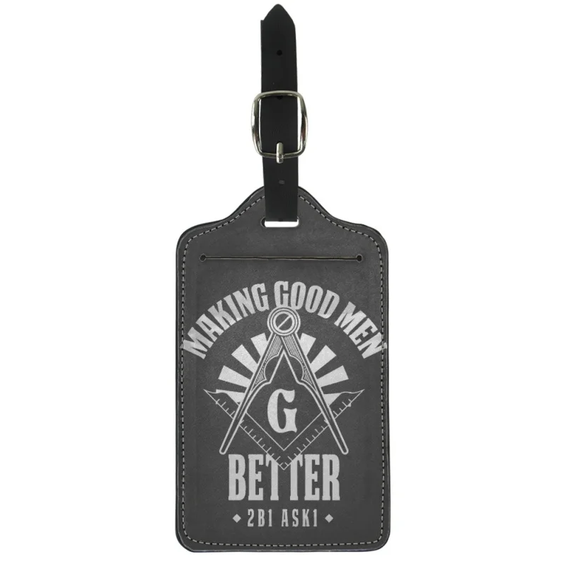 

Twoheartsgirl Freemasonry Design Luggage Tags for Travel Suitcase Identifier Label Trolley Case Name/ID/Address Holder Accessory