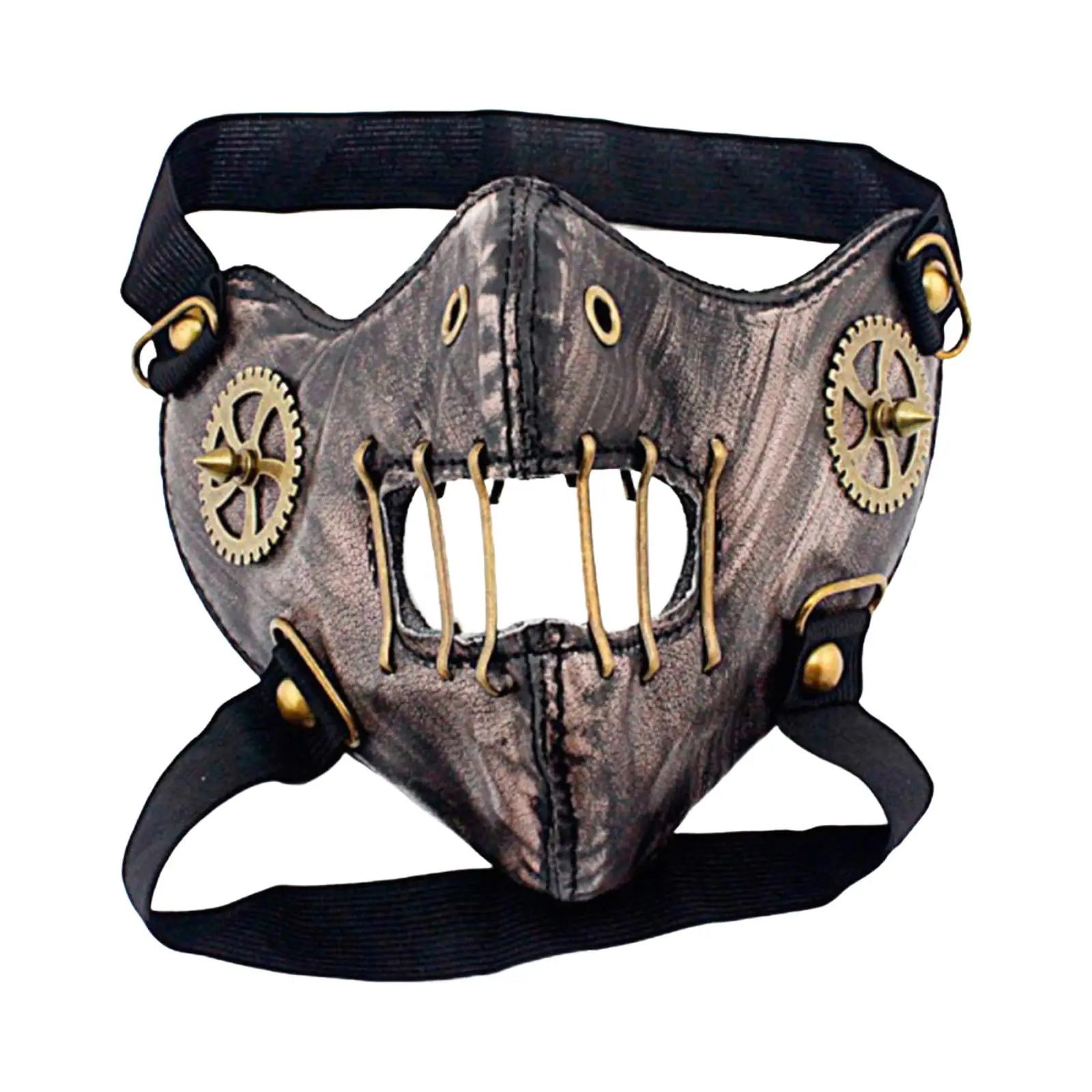 Steampunk Mask Gothic Dustproof Half Face Mask for Masquerade Bar Party