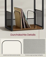 Support pour tourne-disques VASAGLE à 3 niveaux pour jusqu'à 100 albums, table d'appoint pour salon et chambre 4