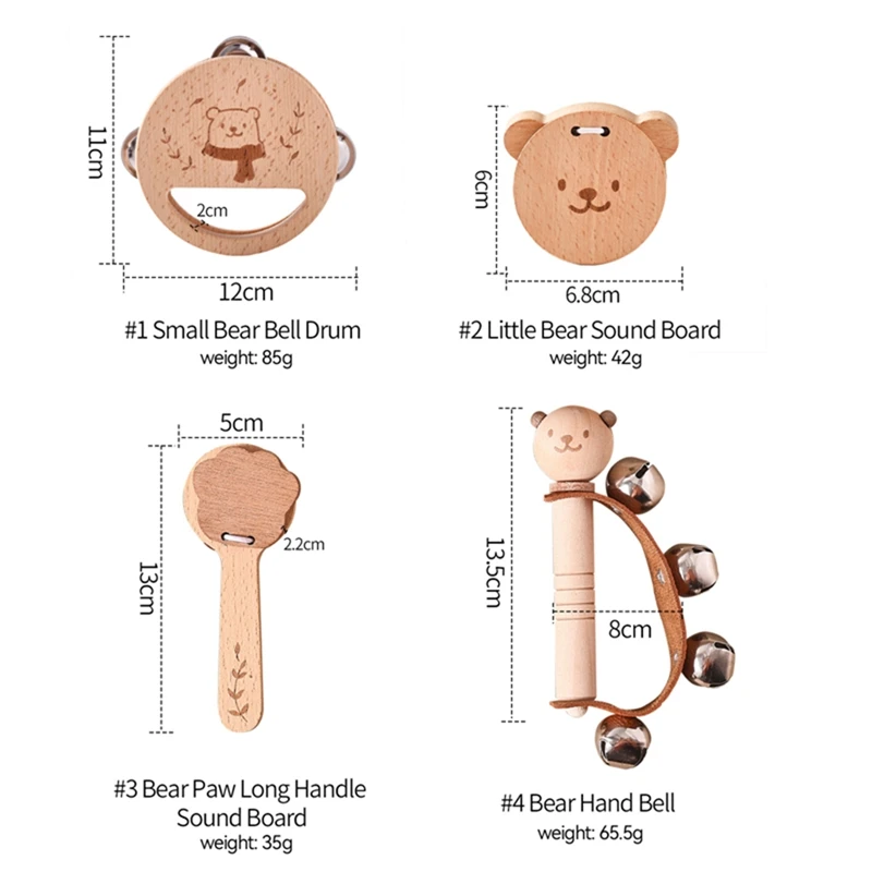 Musical Instruments For Baby 1-3 Year Montessori Children Wooden Toys Musical Game Interactive Toy Toddler Educational Toy Gift 6